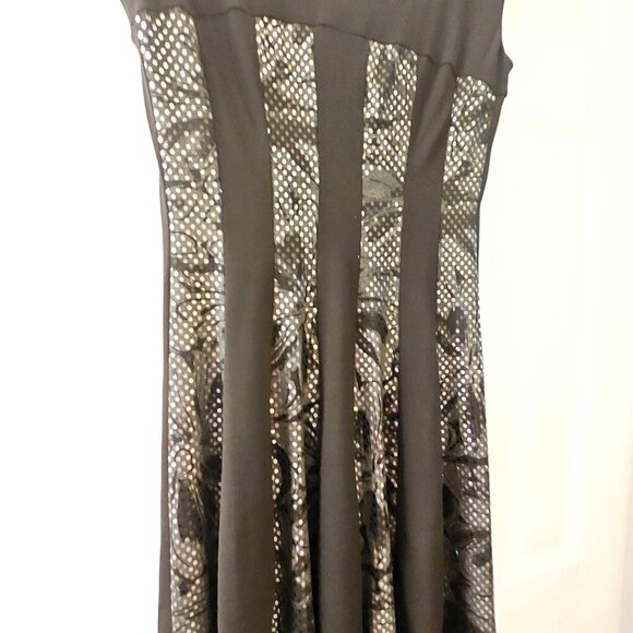 Dress barn Flattering Slimming lace black Textured Whimsigoth Witchy Dress 10 - Picture 9 of 11